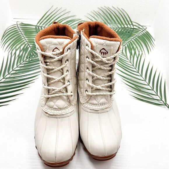 Wolverine Heritage White Torrent Quilted Round Toe Lace Up Duck Boots Size 9M - Picture 4 of 11